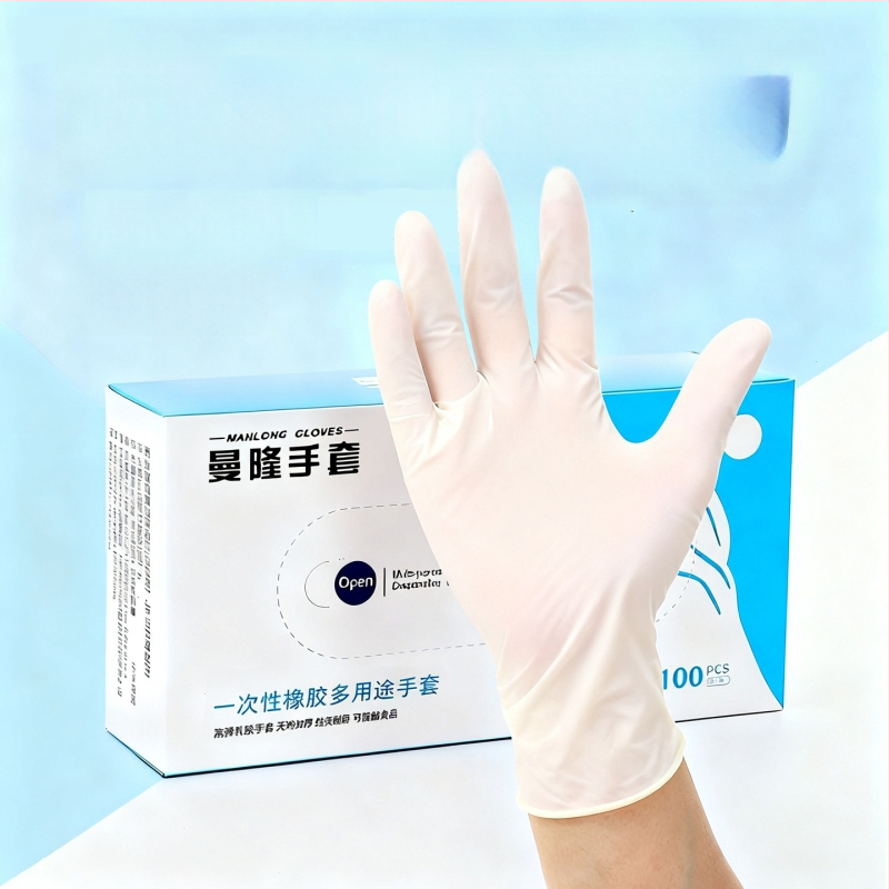 Mannon vienkartinės lateks pirštinės, aukštos elastingumo, be miltelių, švariose patalpose (klasė 1000), medicininėms apžiūroms