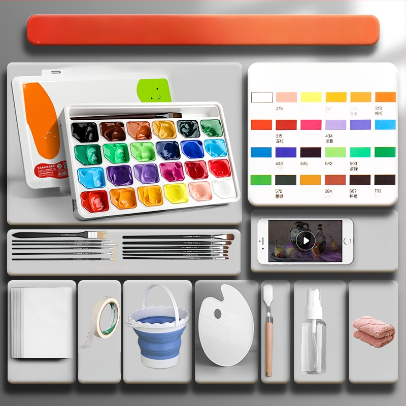 Sada akrylových farieb Marley/Marie’s, 30 ml, v balení v krabici, na akrylovú a gouache maľbu