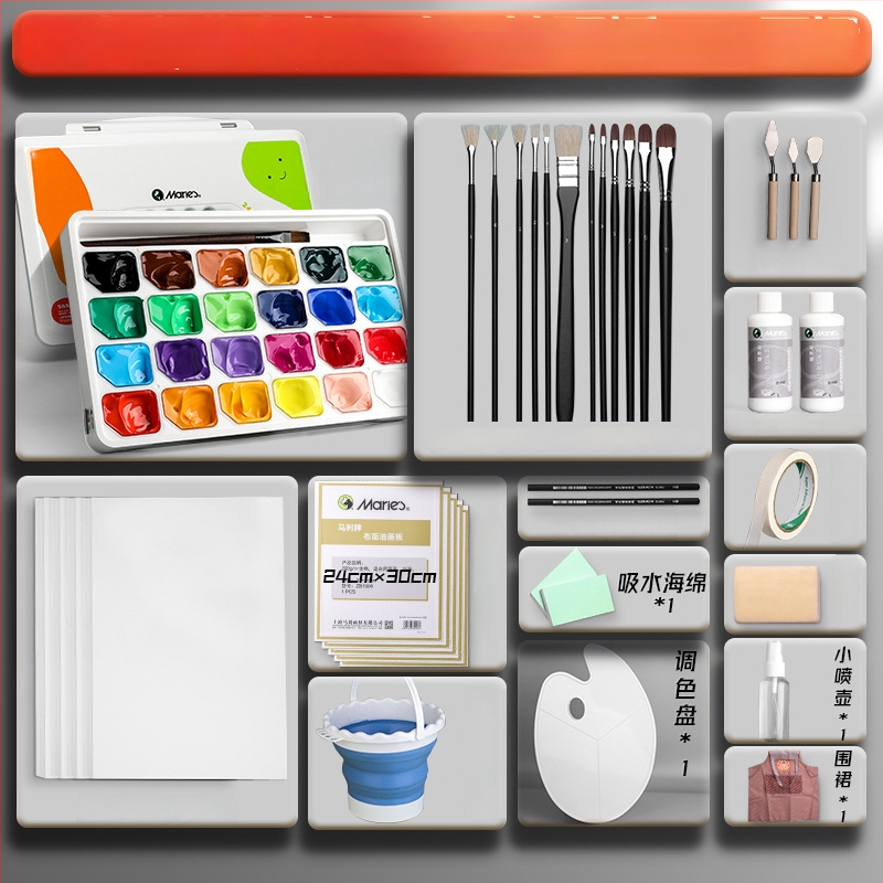 Sada akrylových farieb Marley/Marie’s, 30 ml, v balení v krabici, na akrylovú a gouache maľbu