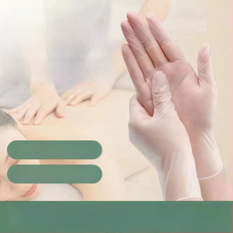 Vienkartinės PVC masažo pirštinės grožio salonams – neslystantis paviršius, skaidrus dizainas, pritaikoma