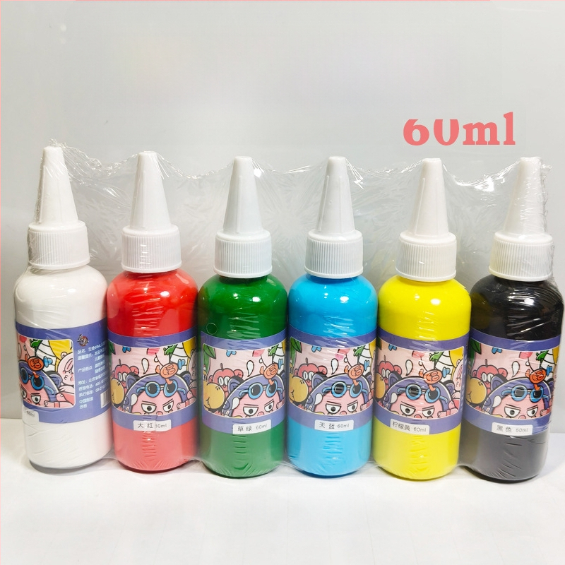 Detská gouášová farba na maľovanie prstami – fľaštička, Značka Shang Yatu, Materiál: gouáš, Výrobca: Linyi, Shandong