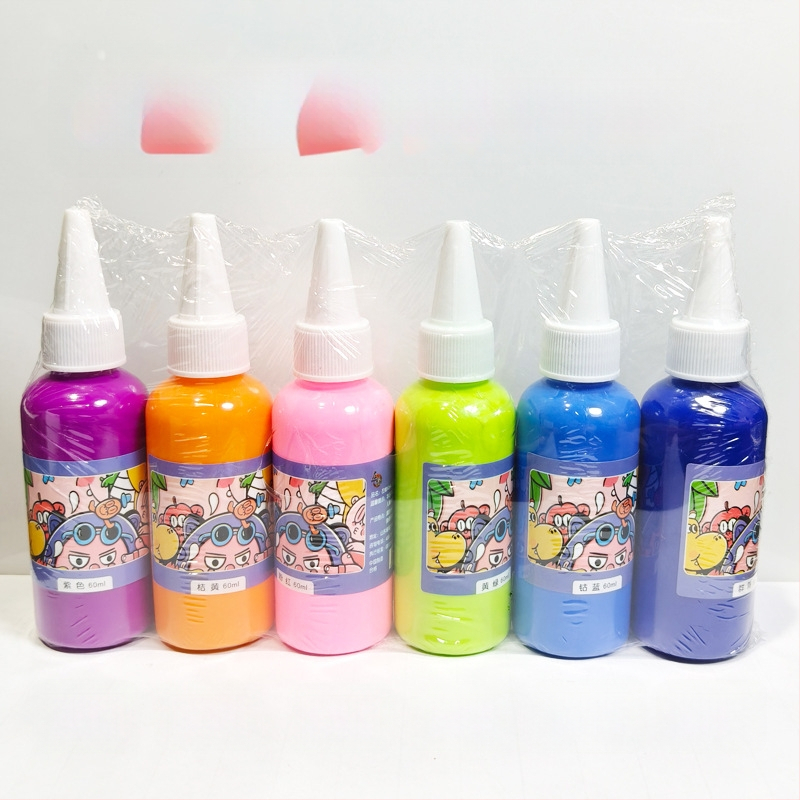 Detská gouášová farba na maľovanie prstami – fľaštička, Značka Shang Yatu, Materiál: gouáš, Výrobca: Linyi, Shandong