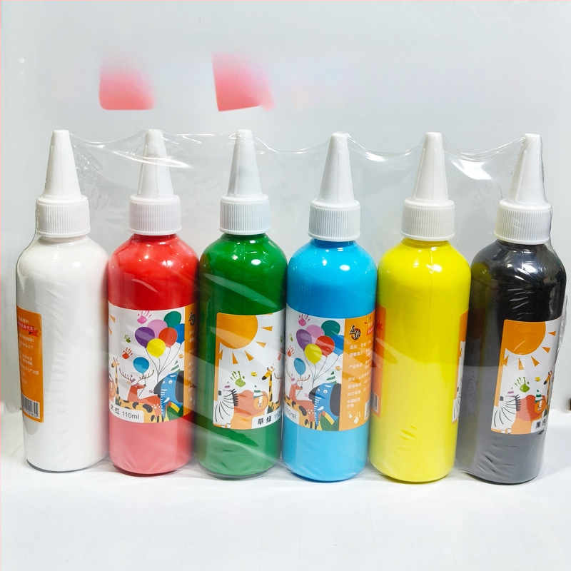 Detská gouášová farba na maľovanie prstami – fľaštička, Značka Shang Yatu, Materiál: gouáš, Výrobca: Linyi, Shandong