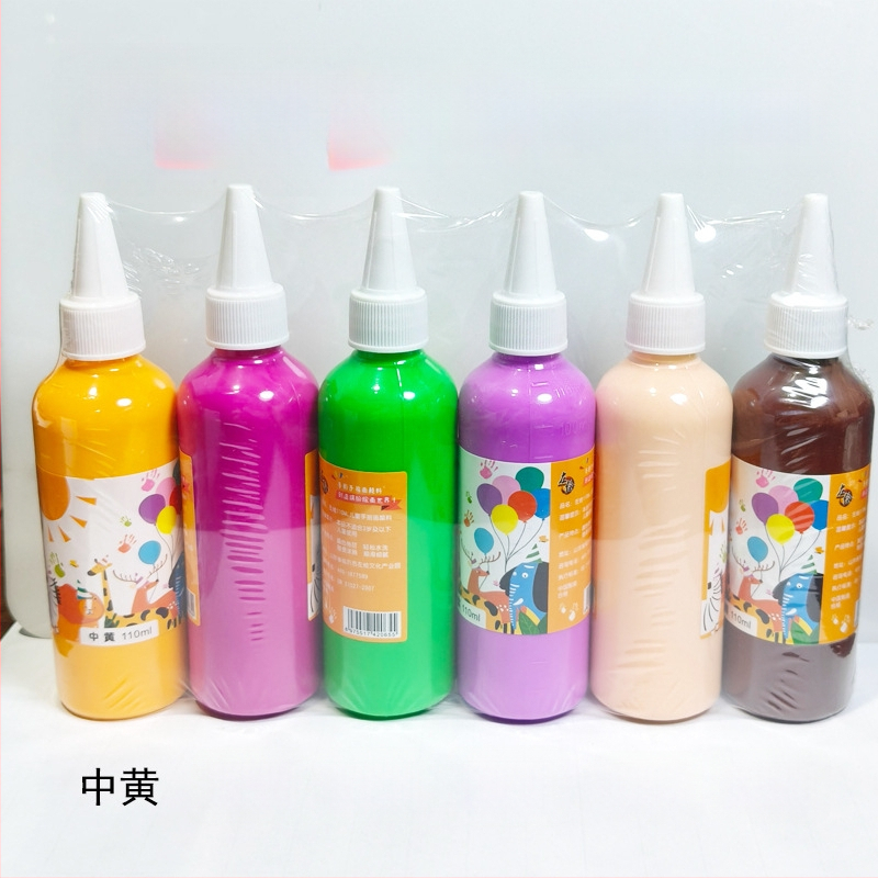 Detská gouášová farba na maľovanie prstami – fľaštička, Značka Shang Yatu, Materiál: gouáš, Výrobca: Linyi, Shandong