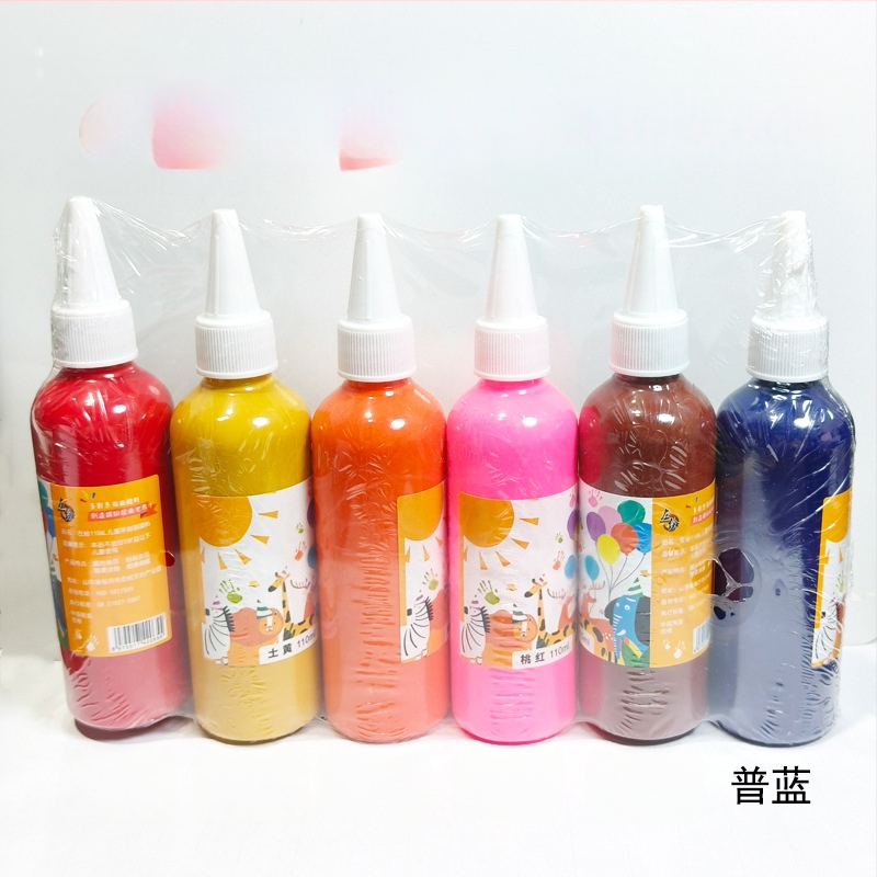 Detská gouášová farba na maľovanie prstami – fľaštička, Značka Shang Yatu, Materiál: gouáš, Výrobca: Linyi, Shandong