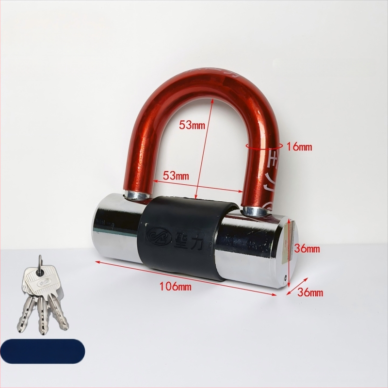 Pramoninis U formos dalijamasis užraktas dviratinėms, motociklams ir elektriniams dviračiams – Geležis, Modelis 106, Holy Power, 30–640 g