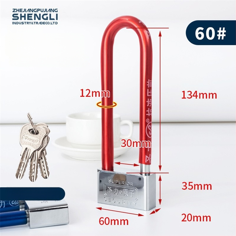 Pramoninis U formos dalijamasis užraktas dviratinėms, motociklams ir elektriniams dviračiams – Geležis, Modelis 106, Holy Power, 30–640 g