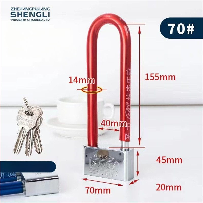 Pramoninis U formos dalijamasis užraktas dviratinėms, motociklams ir elektriniams dviračiams – Geležis, Modelis 106, Holy Power, 30–640 g