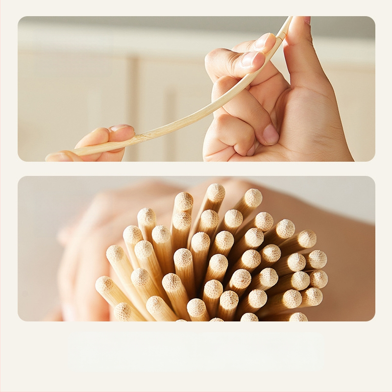 Vienkartiniai bambuko lazdelės, individualiai supakuotos; 100 porų dėžutėje; Medžiaga: Moso bambukas; Mikrobangų krosnelė netinka; Logotipo spauda įmanoma; Personalizavimas galimas