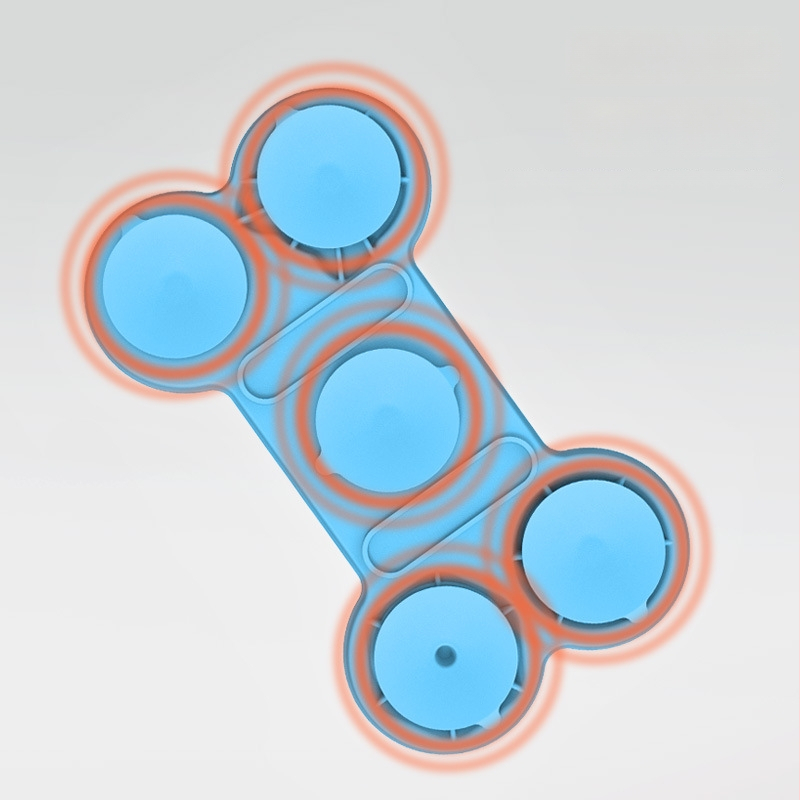 Silicone dzīvnieku ēdiena šķīvis ar lizēšanas paklājiņu un sūkšanas vāciņu – lēns barošana, daudzfunkcionāls