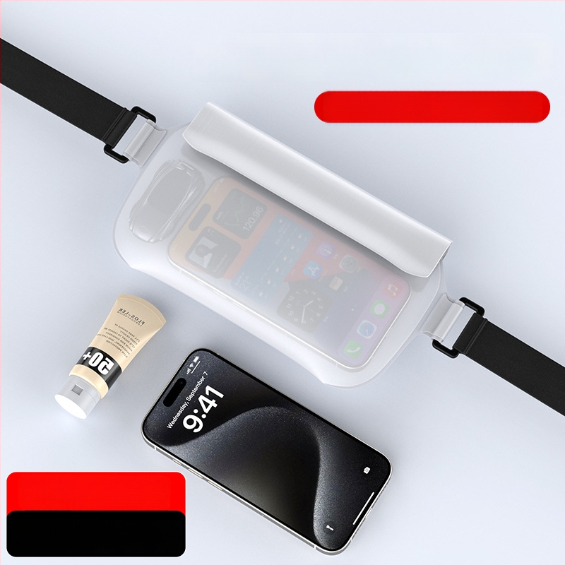 Veekindel vöörihma kott ujumiseks ja vabaajategevusteks — TPU materjal, 0,8 l maht, veekindel kangas