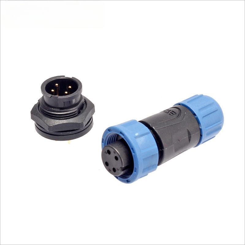 EAE E10 atspari vandeniui gatvės apšvietimo jungtis su auksu padengtais kontaktais, PA66 nailono izoliacija, 2–12 branduolių