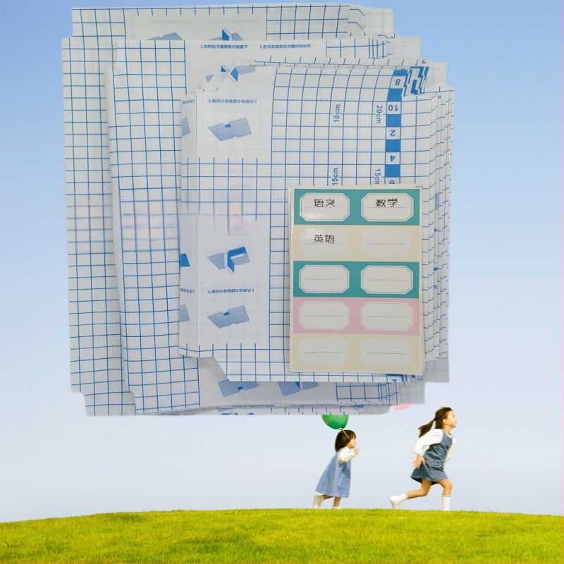 Grāmatu vāciņu komplekts – Rui Bo, mazs kvadrātiņu raksts, PP materiāls