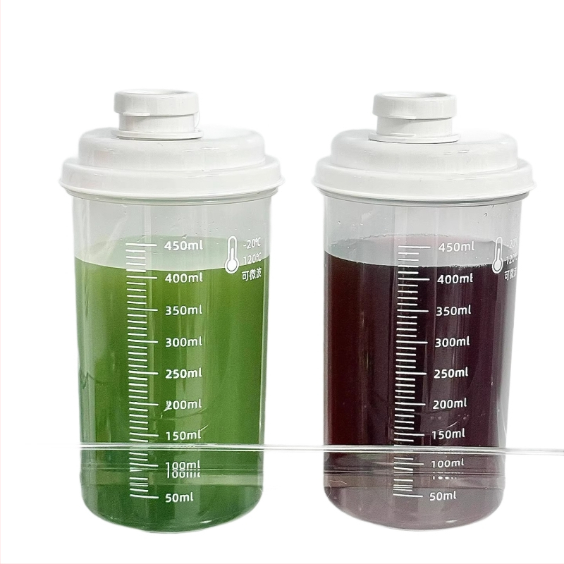 Nešiojama plastikinė taurelė su sandariu dangteliu, maisto kokybės medžiaga, tinkama kavai ir sojų pienui, aukšta temperatūrinė ištvermė