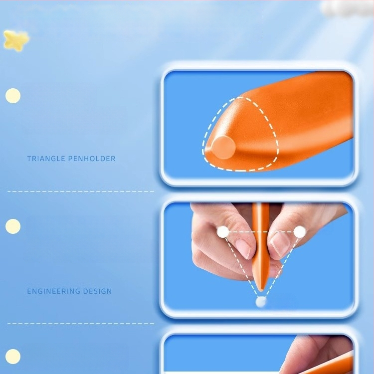 Deli HM715 Plastové voskové ceruzky – guľatý hrot, plastové telo, séria Mengyi Aerospace, pre detské umenie