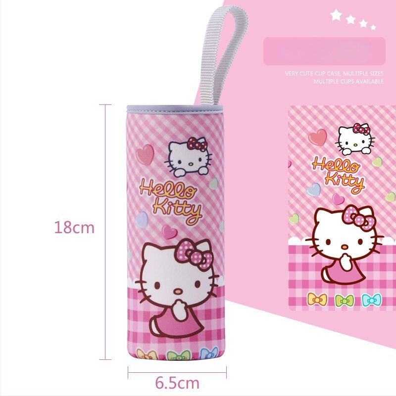 Termo puodelio uždangalas, animacinio stiliaus, iš audinio, su raišteliu