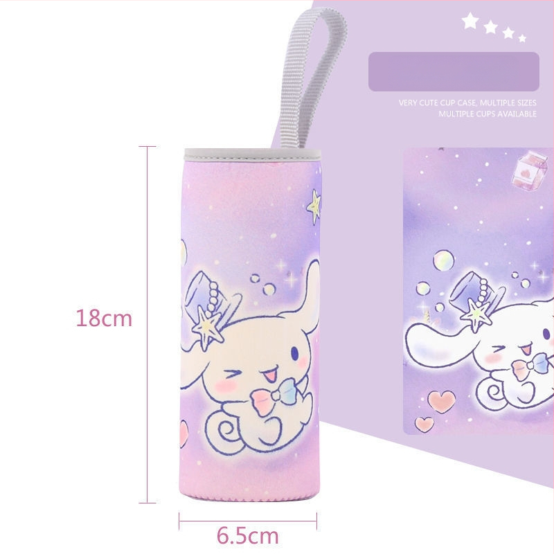 Termo puodelio uždangalas, animacinio stiliaus, iš audinio, su raišteliu