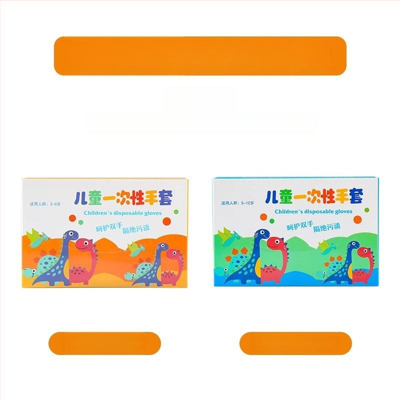 Vaikų vienkartinės PE pirštinės, atskirai supakuotos, maisto kokybės, skaidrios, 0,01 mm storis, namų naudojimui