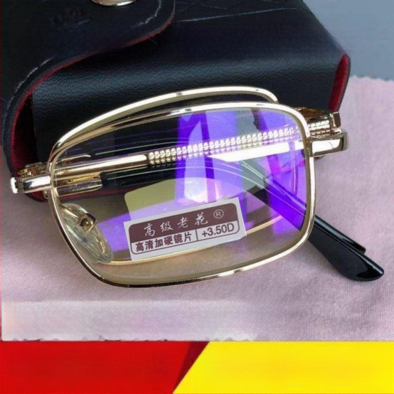 Crystal HD presbüoopiliste prillide täisraamiga, klaasläätsed, ruudukujuline raam, uniseks täiskasvanutele