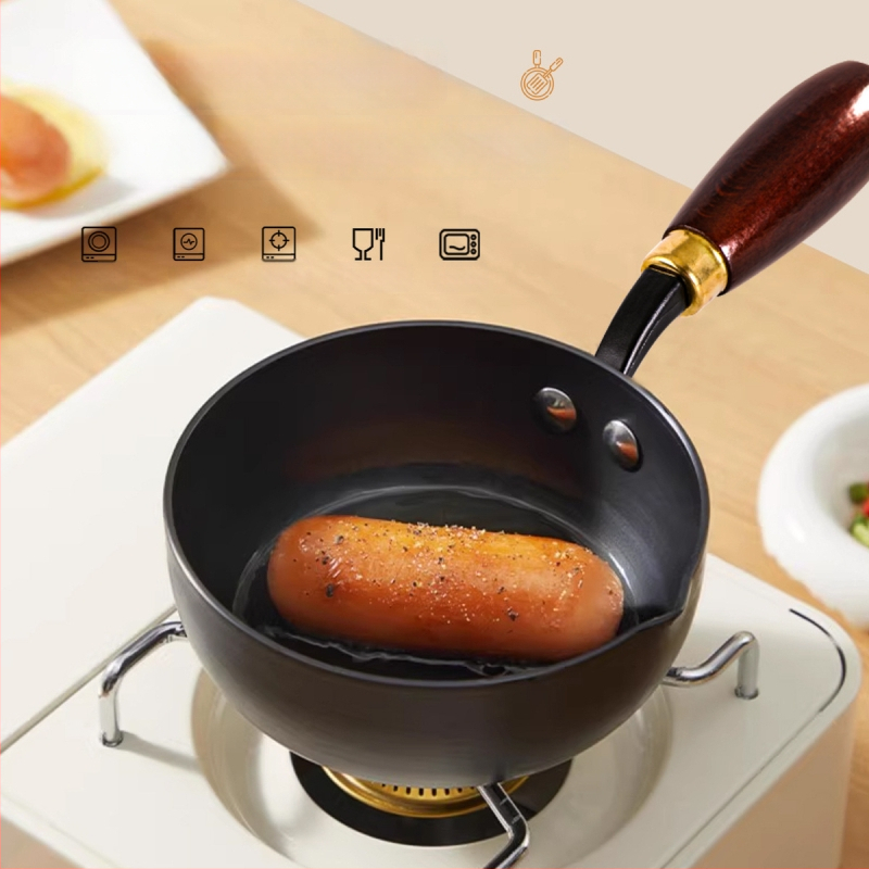 Ketausinė keptuvė kepimui su nelipnia danga, nerūdijančio plieno stiklu įterptas dangtis, daugiasluoksnis dugnas, suderinama su visomis viryklėmis