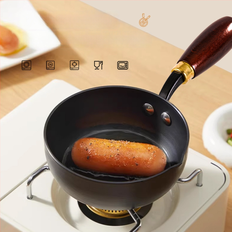 Ketausinė keptuvė kepimui su nelipnia danga, nerūdijančio plieno stiklu įterptas dangtis, daugiasluoksnis dugnas, suderinama su visomis viryklėmis