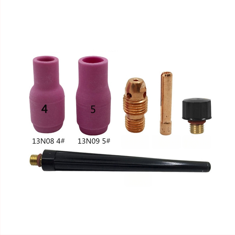 WP-9F argono lankinio suvirinimo pistoletas keraminė antgali 13N08, vario srauto vadovas, volframo adata apsauginis gaubtas