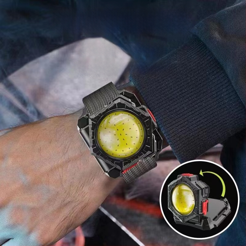 Išorės daugiafunkcinis kompaktiškas LED galvos žibintas, 5W, 1000mAh įkraunamas, 360° pasukamas