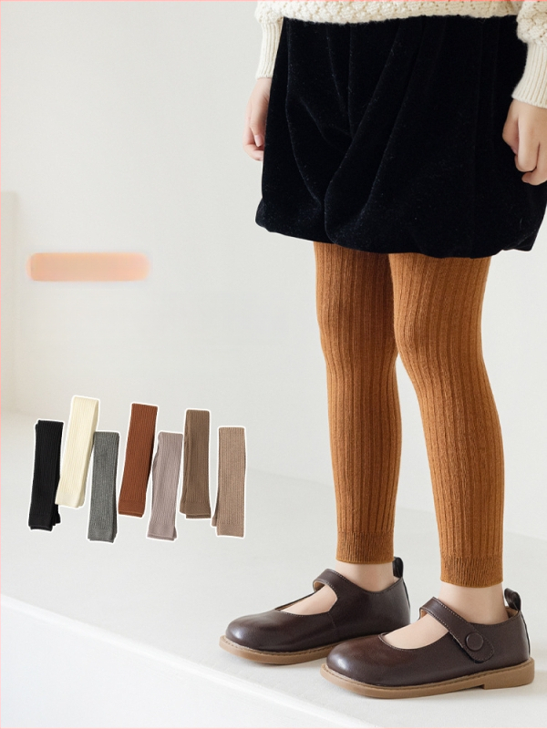 Tüdrukute Capri leggings, 82% puuvill, talv, ühevärvilised, hingavad