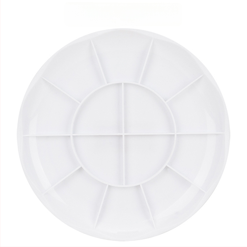 Deli diskitaoline palett värvide segamiseks, joonistusvahend akvarelile ja guašile