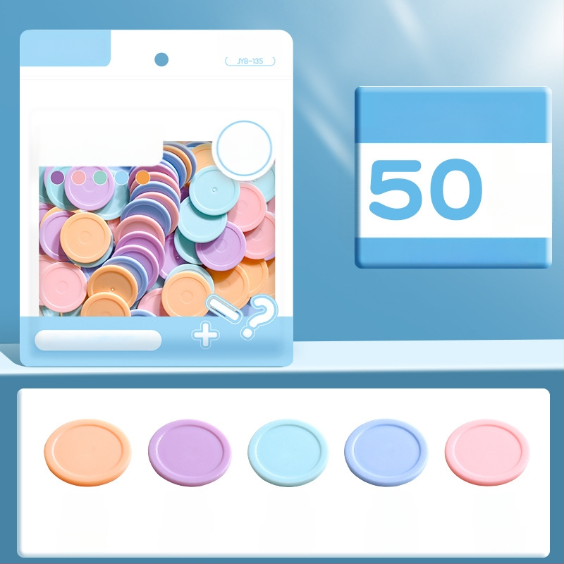 Matemaatika õppe-diskid 1. klassile: loendamine ja geomeetrilised kujundid, plastikust münid, Modian, kood Jyb-126bm, vanus 7–14, mitteelektriline