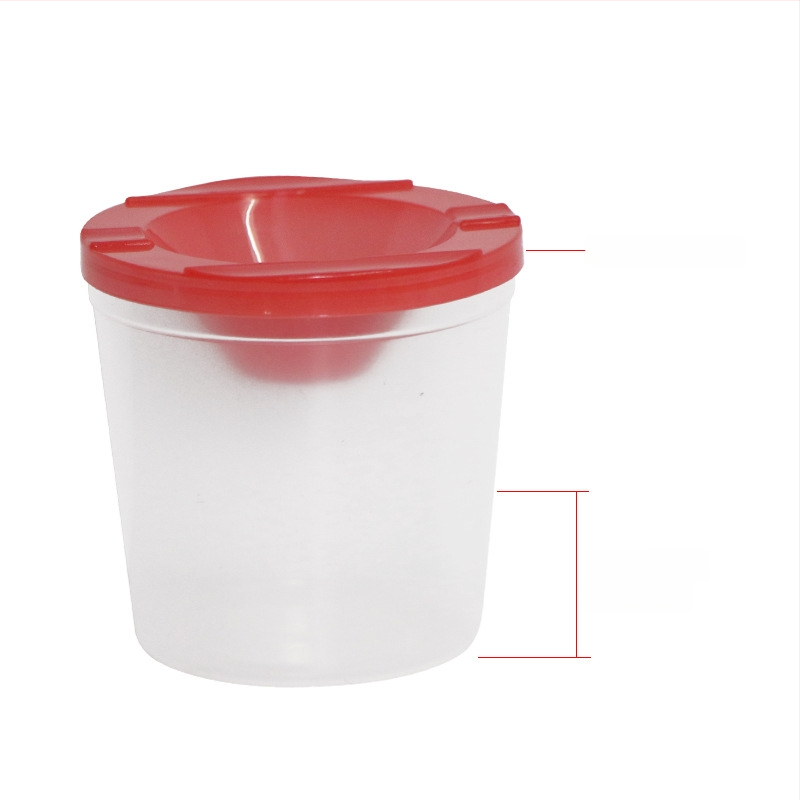 Daugybinio naudojimo nepralaidus nešiojamas teptukų plovimo puodelis su spalvų palete