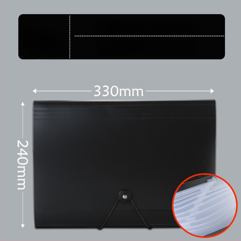 13-skyrčių akordeoninė dokumentų byla, plastikinė konstrukcija, didelė talpa, spausdintas logotipas, pritaikymas, licencijuotas privatų prekės ženklas