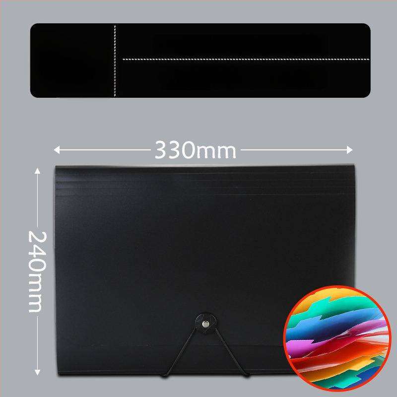 13-skyrčių akordeoninė dokumentų byla, plastikinė konstrukcija, didelė talpa, spausdintas logotipas, pritaikymas, licencijuotas privatų prekės ženklas