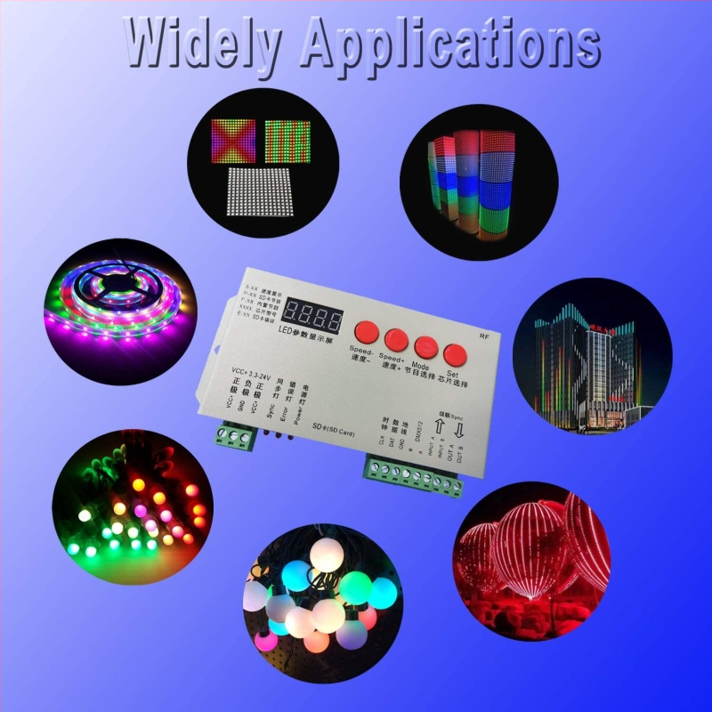 K-1000S programuojamas RGB LED valdiklis žemos įtampos LED juostoms, įtampa 5-24V, šviesumo reguliavimas, bendras anodas, TTL signalas, IP33