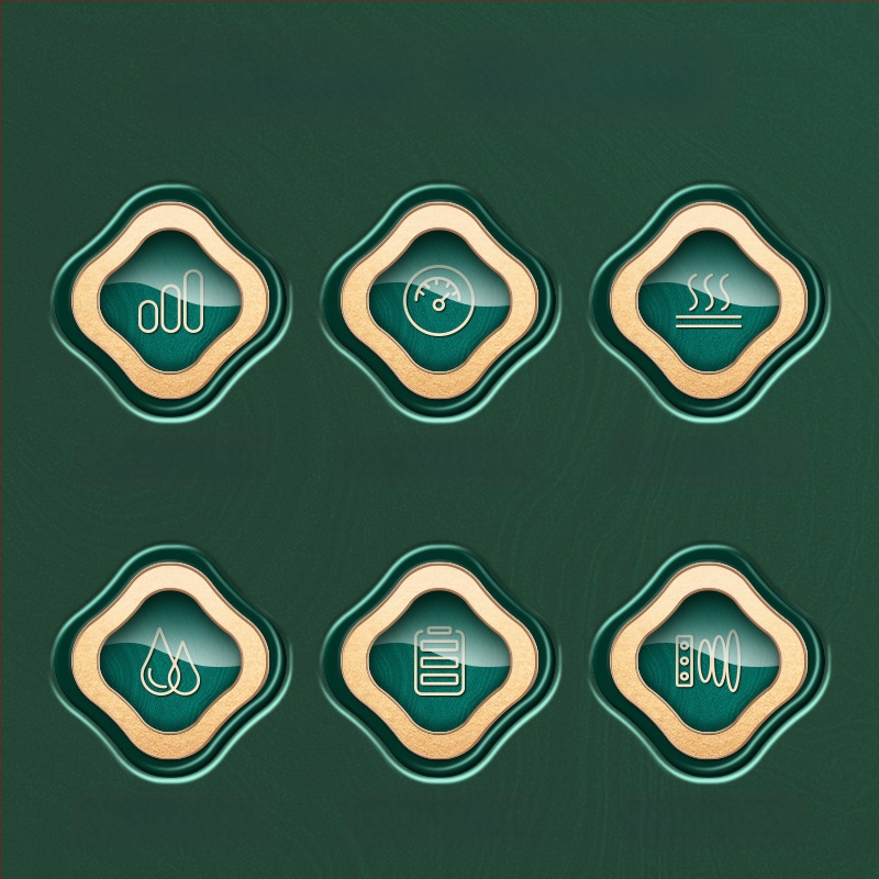 Oaks Br-g536 Ühildatav meridiaaniharja elektriline massaaž, 4 kiirust, temperatuuri reguleeritav kuni 9 taset, ABS-korpus, nuppude abil juhtimine