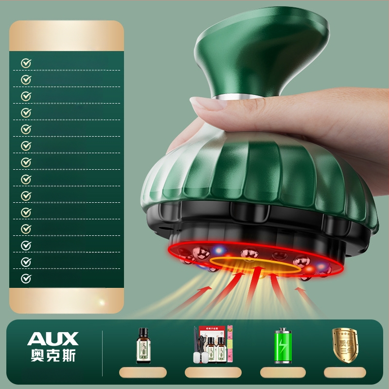 Oaks Br-g536 Ühildatav meridiaaniharja elektriline massaaž, 4 kiirust, temperatuuri reguleeritav kuni 9 taset, ABS-korpus, nuppude abil juhtimine