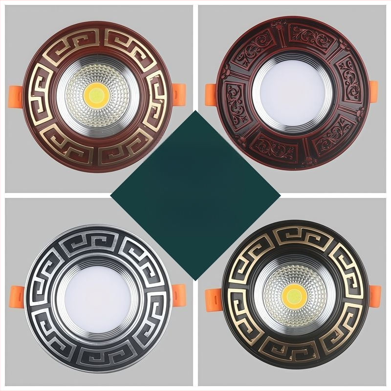 LED Bull's-Eye laeprožektor, sissehitatud downlight 6/7.5/8 augud, 110–240 V, CRI ≥95, hääletoimelise lülitiga, terasest korpus