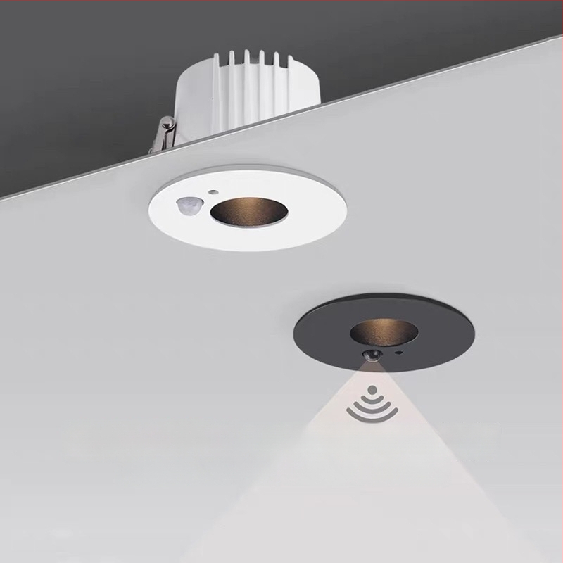 Simcnc liikumisanduriga sissepääsu prožektor COB LED, alumiiniumkorpus, kõrge CRI 95%, maks. 36V, inimkeha tuvastus