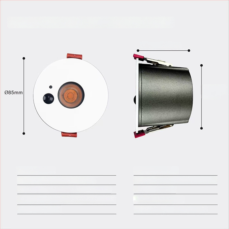 Simcnc liikumisanduriga sissepääsu prožektor COB LED, alumiiniumkorpus, kõrge CRI 95%, maks. 36V, inimkeha tuvastus
