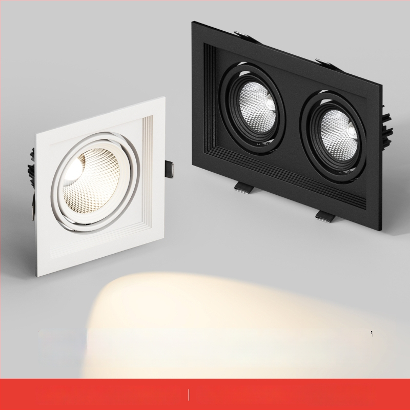 Ristküline sisseehitatud LED-ristlaga valgus koos kahekordse downlightiga, alumiiniumkorpus, 220V, CRI ≥95, mitteintelligentne juhtimine