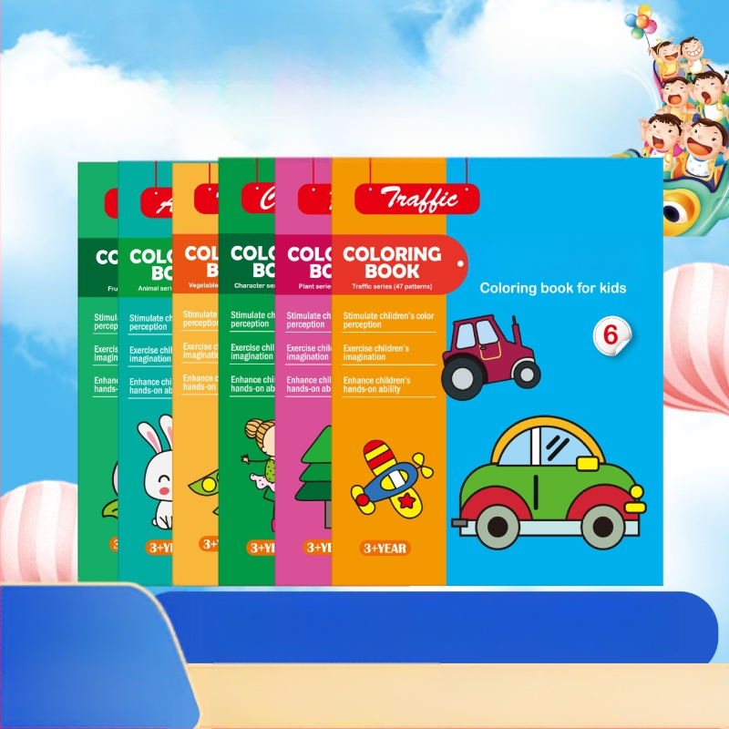 Du Le Zi joonistamis- ja värvimise komplekt lastele 3–6 aastat, paberipõhine, kohandatud jooniste järgi