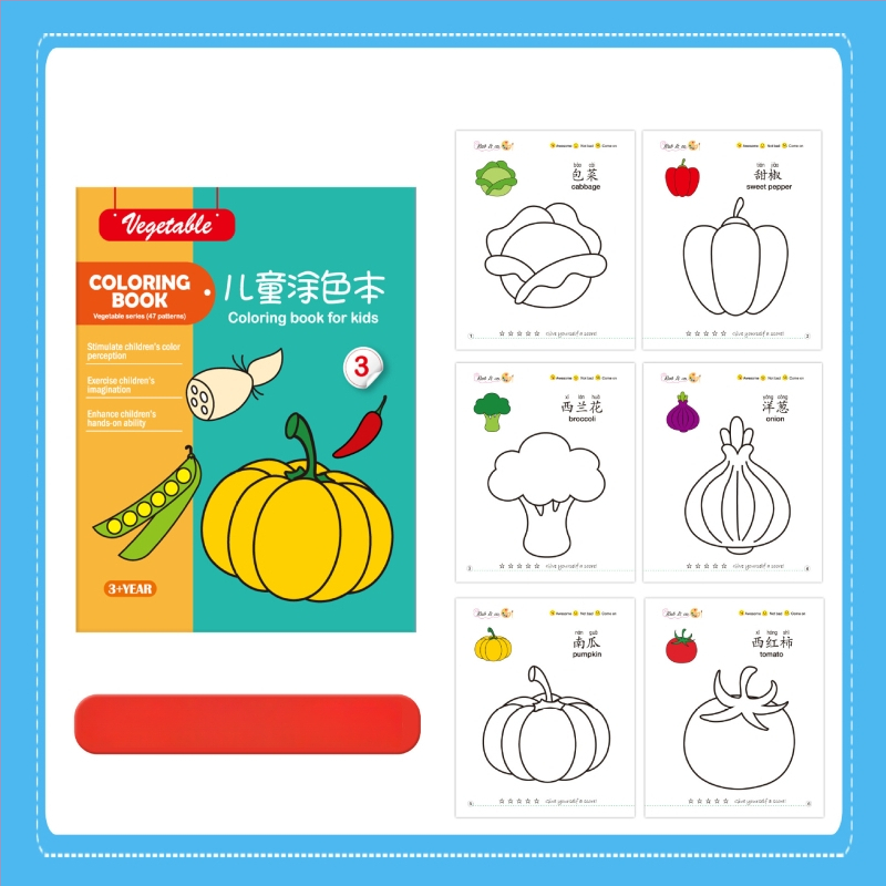 Du Le Zi joonistamis- ja värvimise komplekt lastele 3–6 aastat, paberipõhine, kohandatud jooniste järgi