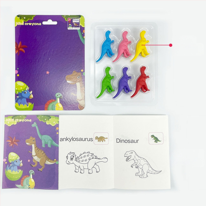 Plastvormidega krayonide värvimise komplekt — mudel XH-040, ümmargune pliiats, Styling Crayon seeria, korpus paberist