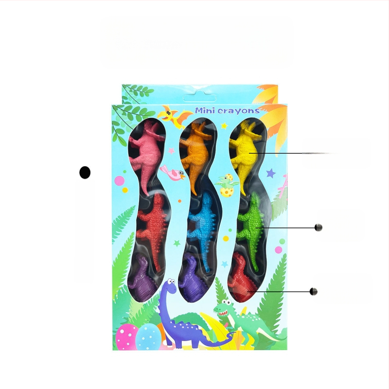 Plastvormidega krayonide värvimise komplekt — mudel XH-040, ümmargune pliiats, Styling Crayon seeria, korpus paberist