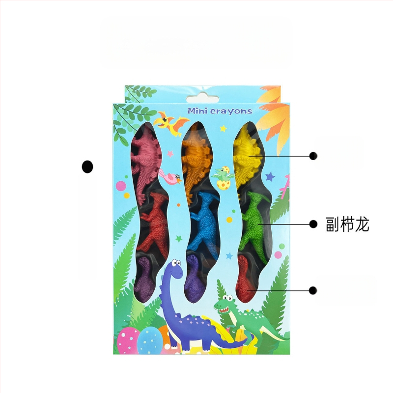 Plastvormidega krayonide värvimise komplekt — mudel XH-040, ümmargune pliiats, Styling Crayon seeria, korpus paberist