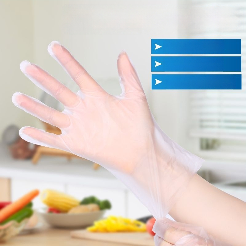 Vienkartinės PVC pirštinės, maisto kokybės, atsparios vandeniui ir aliejui, suderinamos su jutikliniu ekranu
