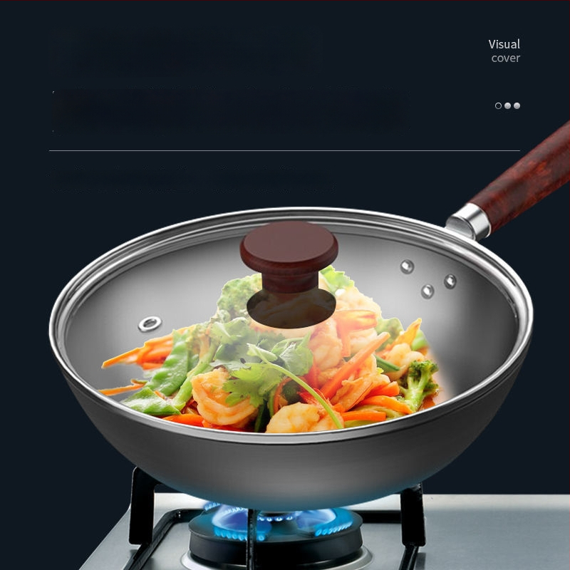 Wok išvalyto geležies be dangos, model VC32BH01, vieno dugno, tinka dujinėms viryklėms