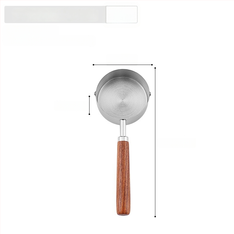 304 nerūdijančio plieno aliejinė keptuvė, plokščią dugną, be dangos, 3,5 cm gylio, skirta įkaitinti aliejų ir skoninti