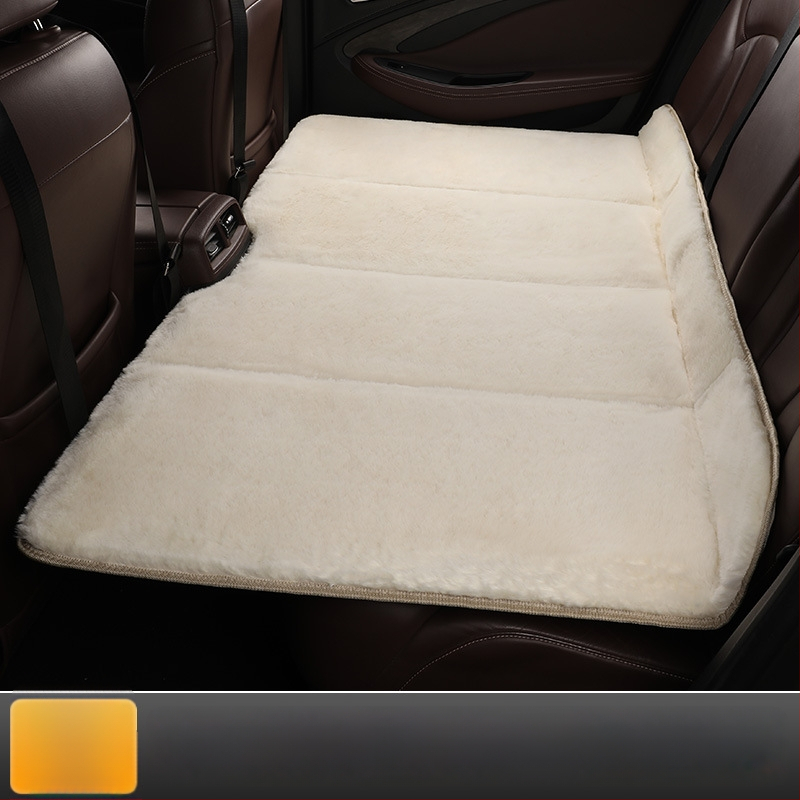 Automobilio galinės sėdynės miego kilimėlis su fleece danga, sulankstomas vaikiškas kelioninis čiužinys, be pripūtimo