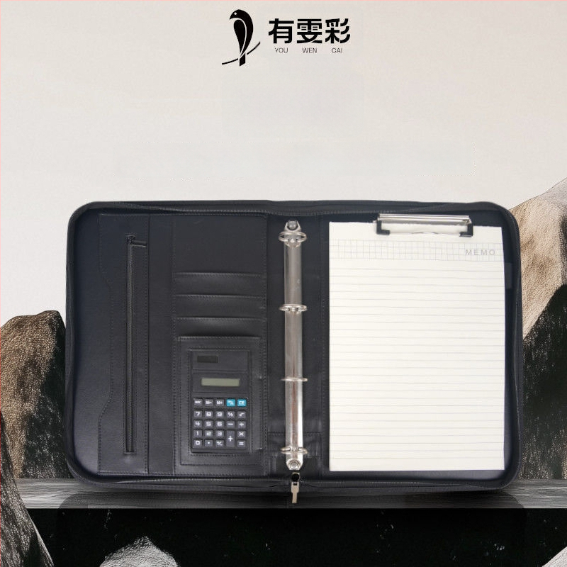 Odinė A4 byla su užtrauktuku ir vienu tvirtu klipu, Modelis: A4 folder, Plokštės storis 1,5 cm, Nugaros plotis 1,5 cm